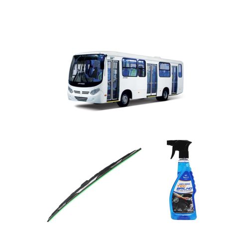 Kit Limpa Vidros Spray Tecbrilho 500mL Para-Brisa Tecbril + Palheta Totalclip Truck 28" Redux32 COMIL/INCASEL Piá de 2009 em diante