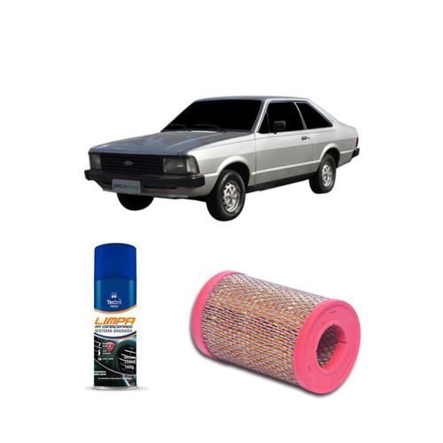 KIT FILTRO DE AR AR2953 TECFIL + LIMPA AR CONDICIONADO TECBRIL FORD CORCEL 1 1.4 8V 1968 A 1977