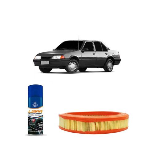 KIT FILTRO DE AR AR883 TECFIL + LIMPA AR CONDICIONADO TECBRIL GENERAL MOTORS MONZA 1.6 8V / 1.8 8V / 2.0 8V 1982 A 1993