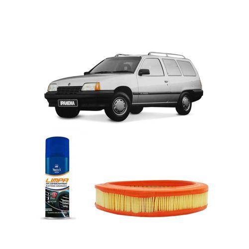 KIT FILTRO DE AR AR883 TECFIL + LIMPA AR CONDICIONADO TECBRIL GENERAL MOTORS IPANEMA 1.8 8V 1989 A 1995