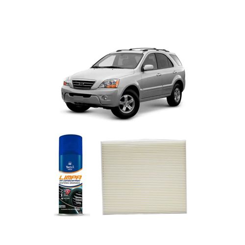 Kit Filtro De Cabine Acp974 Tecfil + Limpa Ar Condicionado Tecbril Kia Motors Sorento 3.5 V6 24v 2004 A 2006