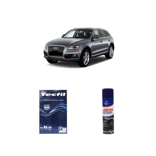 Kit Filtro De Cabine Acp310 Tecfil + Limpa Ar Condicionado Tecbril Audi Q5 2.0 16v Tsfi 180 Cv 2009 A 2013