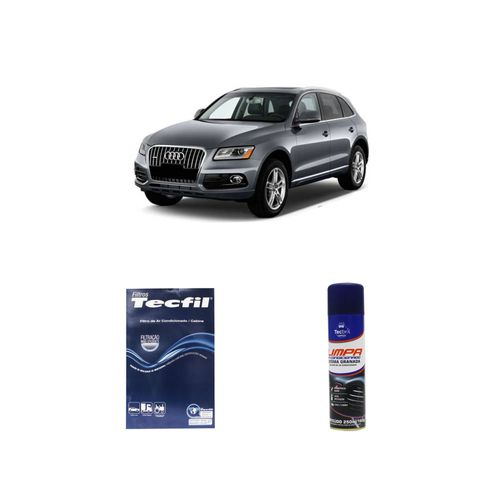 Kit Filtro De Cabine Acp310 Tecfil + Limpa Ar Condicionado Tecbril Audi Q5 2.0 Tfsi 225 Cv 2013 Em Diante