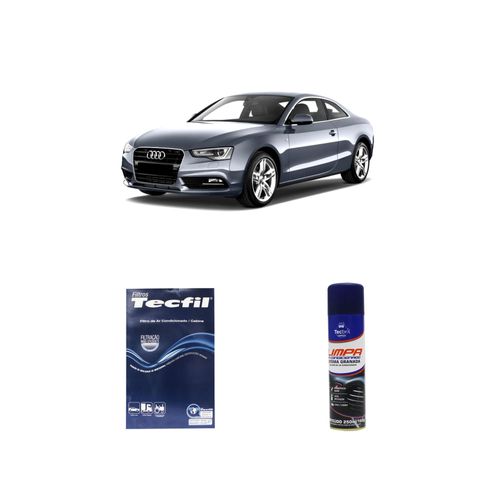 Kit Filtro De Cabine Acp310 Tecfil + Limpa Ar Condicionado Tecbril Audi A5 1.8 170 Cv 2015 Em Diante