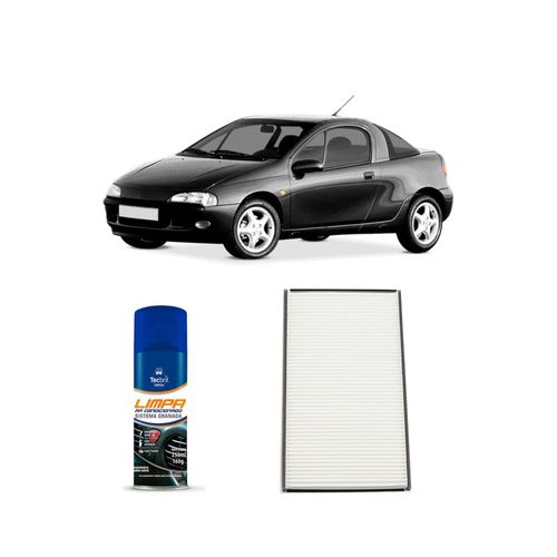 Kit Filtro De Cabine Acp121 Tecfil + Limpa Ar Condicionado Tecbril General Motors Tigra 1.6 16v 1994 A 1998