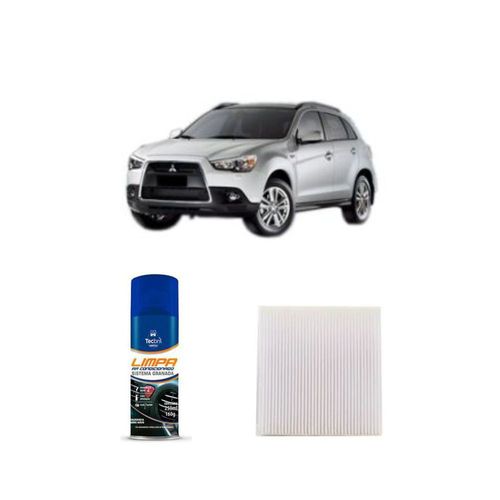 Kit Filtro De Cabine Acp816 Tecfil + Limpa Ar Condicionado Tecbril Mitsubishi Asx 2.0 16v 2011 Em Diante