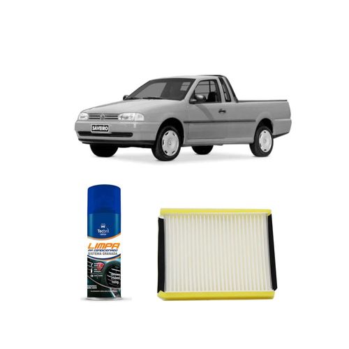 Kit Filtro De Cabine Acp304 Tecfil + Limpa Ar Condicionado Tecbril Volkswagen Saveiro 1.8 8v 1996 A 2005