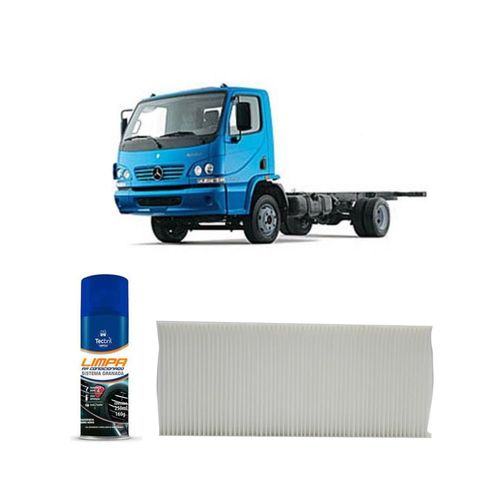 Kit Filtro De Cabine Acp964 Tecfil + Limpa Ar Condicionado Tecbril Mercedes Benz Accelo 715c 2.7 L 20v Dohc L5 2007 Em Diante