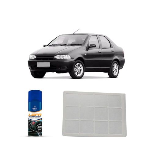 Kit filtro de cabine acp101 Tecfil + limpa ar condicionado Tecbril para siena 1.6 8v 1997 a 1999