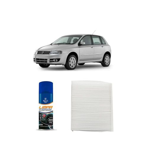 Kit Filtro De Cabine Acp104 Tecfil + Limpa Ar Condicionado Tecbril Fiat Stilo 2.4 20v 2002 A 2006