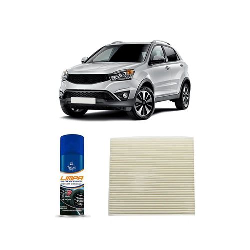 Kit Filtro De Cabine Acp808 Tecfil + Limpa Ar Condicionado Tecbril Ssangyong Korando 2.0 16v 2011 A 2017