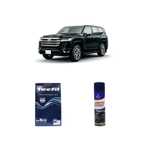 Kit Filtro De Cabine Acp760 Tecfil + Limpa Ar Condicionado Tecbril Toyota Land Cruiser 3.0 16v Tb 2004 Em Diante