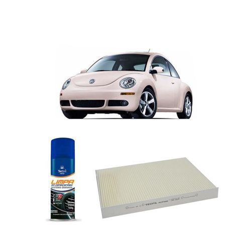 Kit Filtro De Cabine Acp306 Tecfil + Limpa Ar Condicionado Tecbril Volkswagen New Beetle 2.0 8v 1999 A 2007