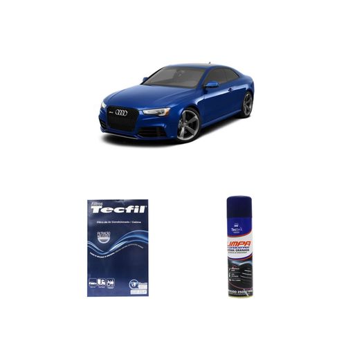 Kit Filtro De Cabine Acp310 Tecfil + Limpa Ar Condicionado Tecbril Audi Rs5 4.2 V8 Fsi 450 Cv 2011 Em Diante