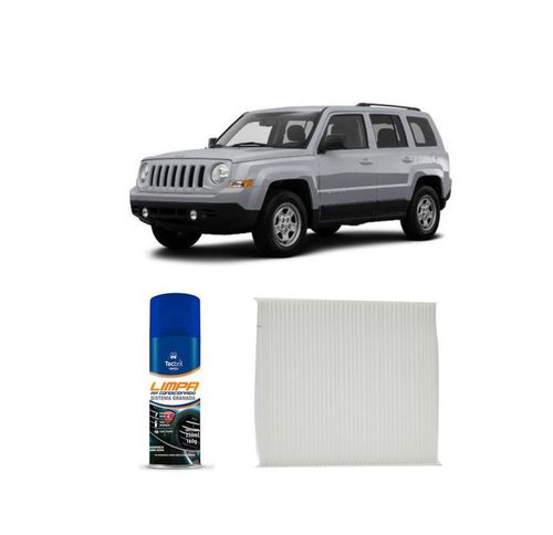 Kit Filtro De Cabine Acp106 Tecfil + Limpa Ar Condicionado Tecbril Jeep Patriot 2.4 16v 2007 A 2011