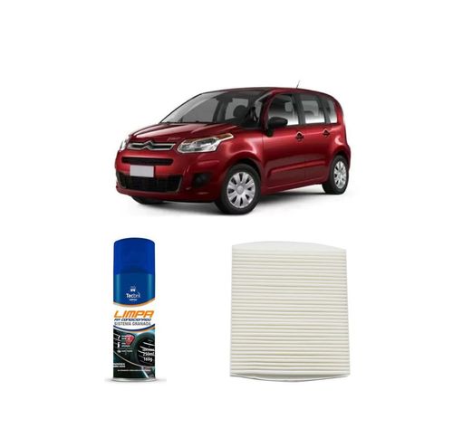 Kit Filtro De Cabine Acp796 Tecfil + Limpa Ar Condicionado Tecbril Citroen Xsara 1.6 16v 2001 A 2004