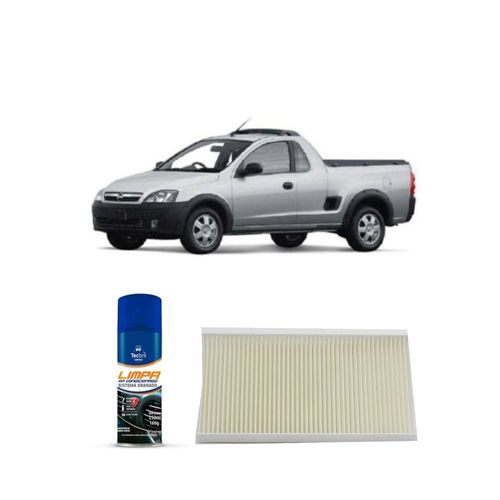 Kit filtro de cabine acp005 + limpa ar condicionado general motors montana 1.4 2007 a 2011