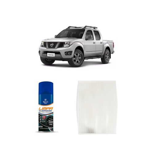 Kit Filtro De Cabine Acp727 Tecfil + Limpa Ar Condicionado Tecbril Nissan Frontier 2.5 2012 Em Diante