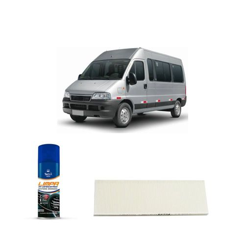 Kit filtro de cabine acp105 Tecfil + limpa ar condicionado Tecbril para fiat ducato 2.3 2009 a 2017