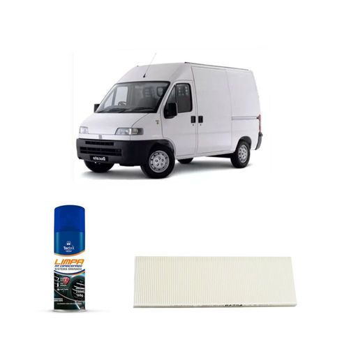 Kit filtro de cabine acp105 Tecfil + limpa ar condicionado Tecbril para fiat ducato 2.8 8v 2006 em diante