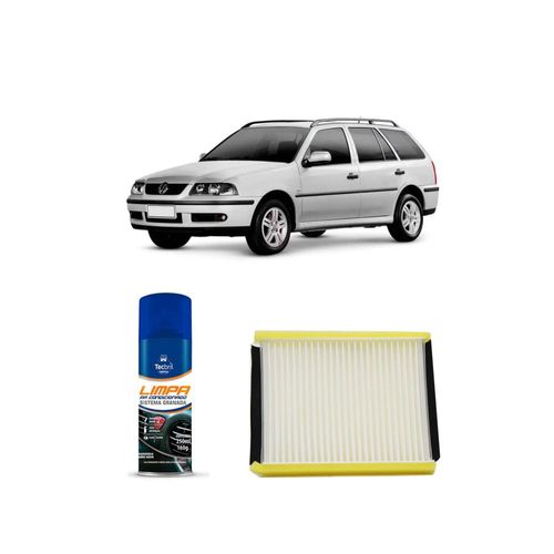 Kit Filtro De Cabine Acp304 Tecfil + Limpa Ar Condicionado Tecbril Volkswagen Parati 1.6 8v 2003 A 2012