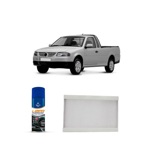 Kit filtro de cabine acp305 + limpa ar condicionado volkswagen saveiro 1.8 8v 2005 a 2009