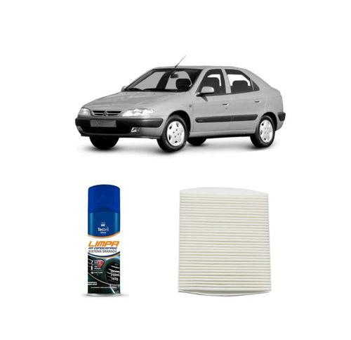 Kit Filtro De Cabine Acp796 Tecfil + Limpa Ar Condicionado Tecbril Citroen Xsara 1.8i 16v 1997 A 2000