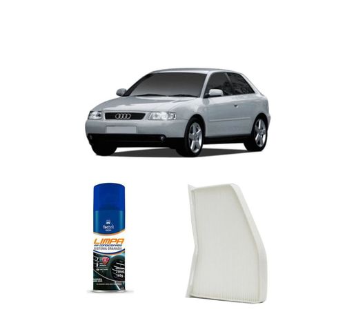 Kit Filtro De Cabine Acp309 Tecfil + Limpa Ar Condicionado Tecbril Audi A3 1.6 2006 A 2011
