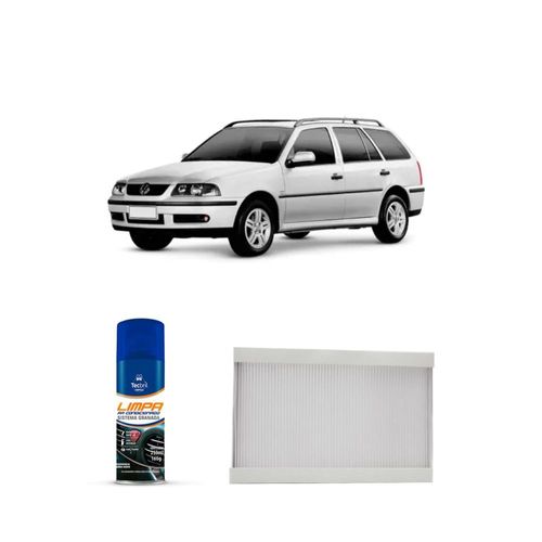 Kit filtro de cabine acp305 + limpa ar condicionado volkswagen parati 2.0 8v 1995 a 2005
