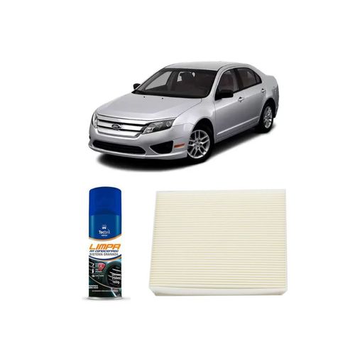 Kit Filtro De Cabine Acp204 Tecfil + Limpa Ar Condicionado Tecbril Ford Fusion 3.0 V6 24v 2009 A 2012