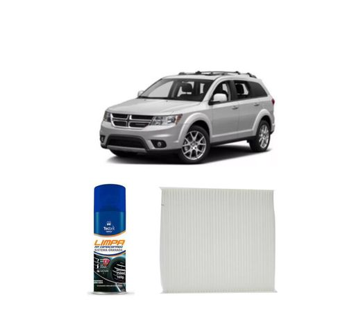Kit Filtro De Cabine Acp106 Tecfil + Limpa Ar Condicionado Tecbril Dodge Journey 3.6 V6 2015 Em Diante