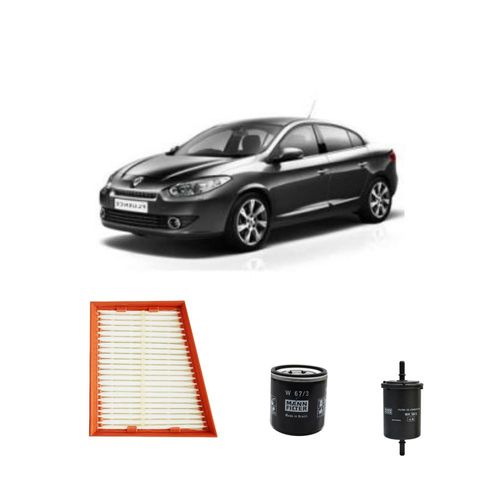 Kit filtros, ar do motor, combustível e óleo lubrificante MANN - FLUENCE 2.0 16V Flex 2018