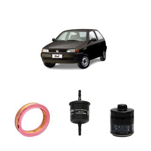 Kit filtros, ar do motor, combustível e óleo lubrificante MANN - GOL G2 1.0 8V AT EFI Gasolina 1998