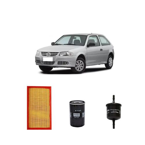 Kit filtros, ar do motor, combustível e óleo lubrificante MANN - Gol 1.8 AP EFI Gasolina 2007