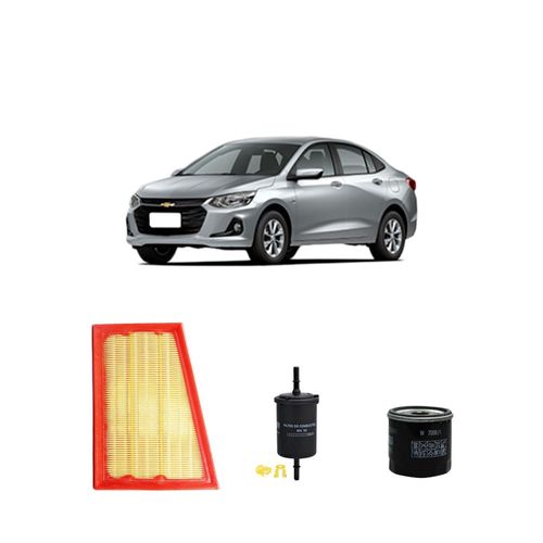 Kit filtros, ar do motor, combustível e óleo lubrificante MANN - Onix 1.0 Turbo 3CIL Flex LT/ LTZ / Premier 2019