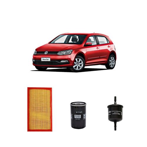 Kit filtros, ar do motor, combustível e óleo lubrificante MANN - Gol 1.8 AP EFI Gasolina 2021