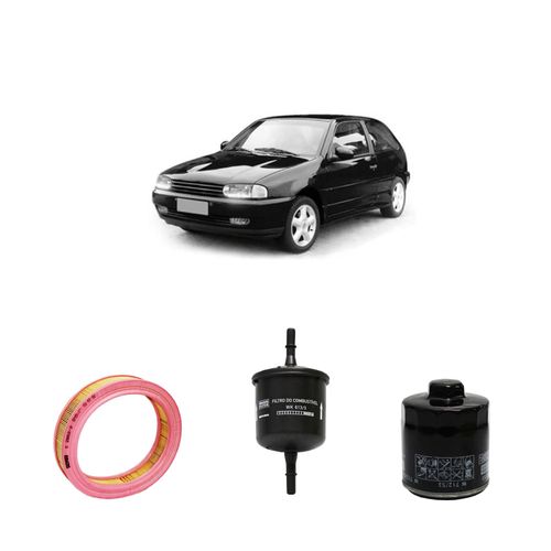 Kit filtros, ar do motor, combustível e óleo lubrificante MANN - GOL Special 1.0 8V AT EFI Gasolina 2001