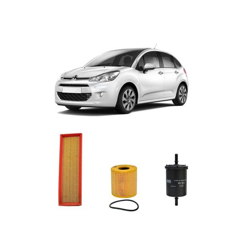 Kit filtros, ar do motor, combustível e óleo lubrificante MANN - C3 1.5 8V Flex (Tendance / Origine) 2015