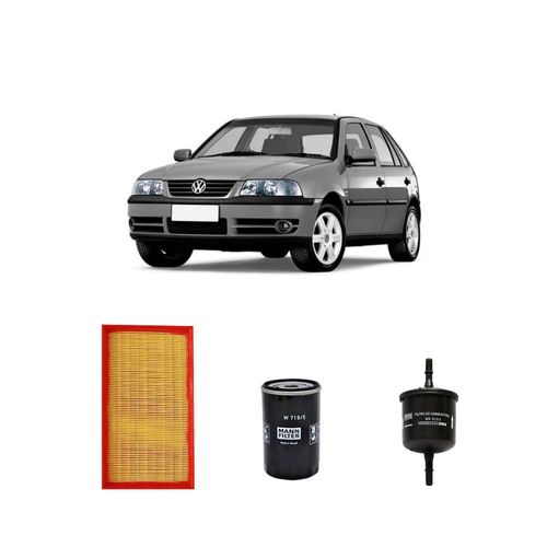Kit filtros, ar do motor, combustível e óleo lubrificante MANN - Gol 1.8 AP EFI Gasolina 2009