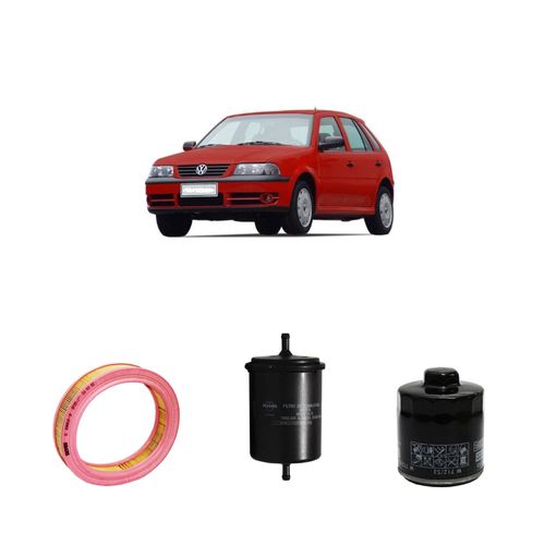 Kit filtros, ar do motor, combustível e óleo lubrificante MANN - Gol G3 1.0 8V AT EFI Etanol 2002