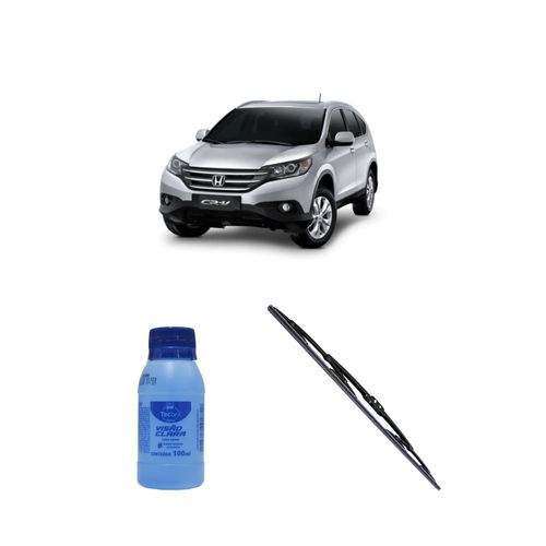 Kit Limpa Vidros Visão Clara 100ml Tecbril + Palheta Fortline 26" Redux32 Honda CR-V de 2013 a 2019