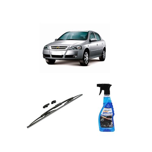 KIT LIMPA VIDROS SPRAY TECBRILHO 500ML PARA-BRISA TECBRIL + PALHETA UNIVERSAL FORTLINE 20'' REDUX32 ASTRA DE 1998 A 2011