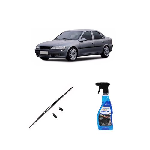 KIT LIMPA VIDROS SPRAY TECBRILHO 500ML PARA-BRISA TECBRIL + PALHETA UNIVERSAL FORTLINE 19'' REDUX32 VECTRA DE 1997 A 2006