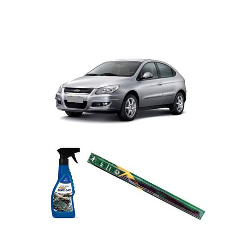 KIT LIMPA VIDROS SPRAY TECBRILHO 500ML PARA-BRISA TECBRIL + PALHETA UNIVERSAL FORTLINE 21¿ REDUX32 CIELO DE 2009 A 2012