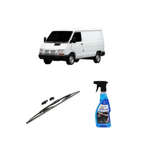 KIT LIMPA VIDROS SPRAY TECBRILHO 500ML PARA-BRISA TECBRIL + PALHETA UNIVERSAL FORTLINE 20'' REDUX32 SPACE VAN DE 1990 A 1999