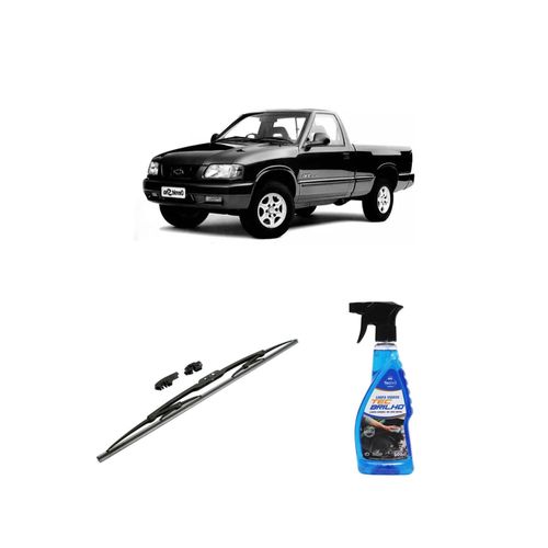 KIT LIMPA VIDROS SPRAY TECBRILHO 500ML PARA-BRISA TECBRIL + PALHETA UNIVERSAL FORTLINE 20'' REDUX32 S10 DE 1995 A 2011
