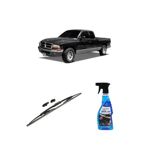 KIT LIMPA VIDROS SPRAY TECBRILHO 500ML PARA-BRISA TECBRIL + PALHETA UNIVERSAL FORTLINE 20'' REDUX32 DAKOTA DE 1997 A 2001
