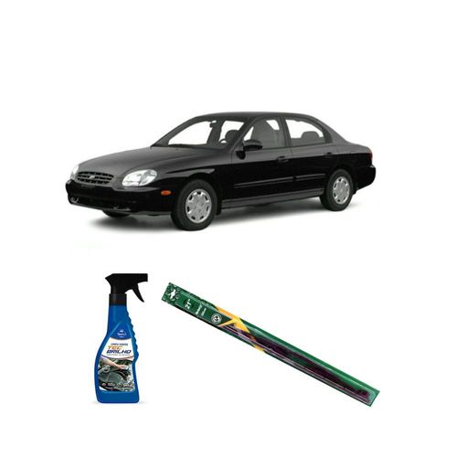 KIT LIMPA VIDROS SPRAY TECBRILHO 500ML PARA-BRISA TECBRIL + PALHETA UNIVERSAL FORTLINE 21¿ REDUX32 SONATA DE 1999 A 2004