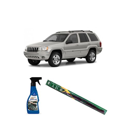 KIT LIMPA VIDROS SPRAY TECBRILHO 500ML PARA-BRISA TECBRIL + PALHETA UNIVERSAL FORTLINE 21¿ REDUX32 GRAND CHEROKEE DE 2000 A 2011