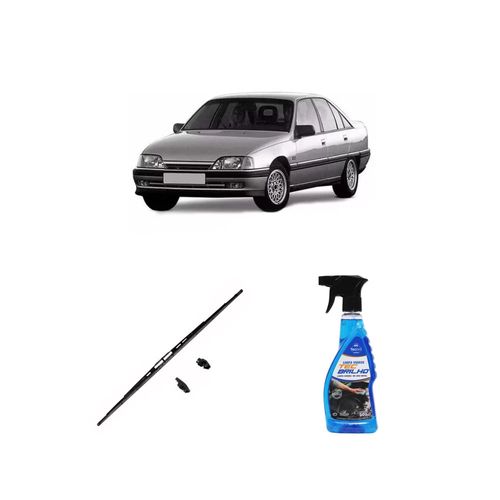 KIT LIMPA VIDROS SPRAY TECBRILHO 500ML PARA-BRISA TECBRIL + PALHETA UNIVERSAL FORTLINE 19'' REDUX32 OMEGA DE 1992 A 1998